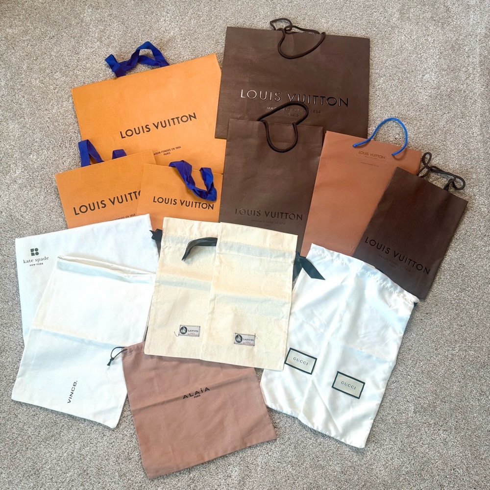 Designer Shopping Bags Dustbags Louis Vuitton Gucci